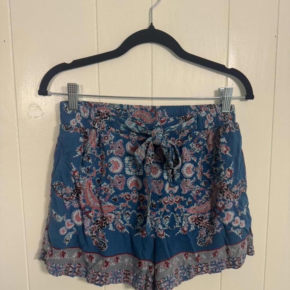 Women's Blue and Multi Shorts